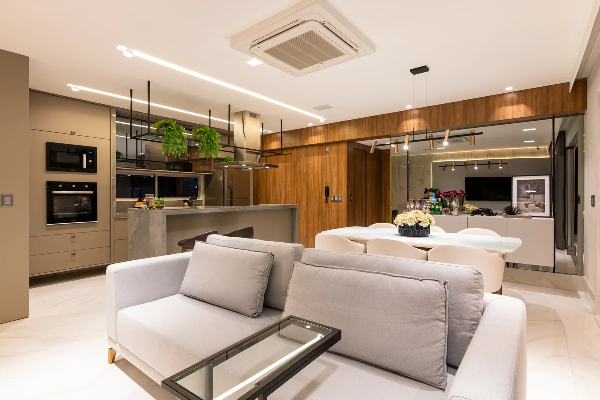 Sala de estar do Apartamento E|R em João Pessoa, PB.